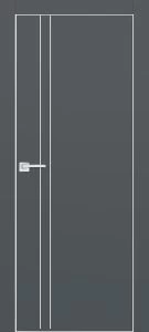 Межкомнатная дверь P-20 AL  молдинг Графит
