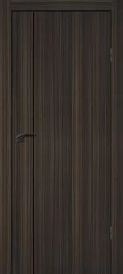 Межкомнатная дверь P-21 AL черный молдинг Эвкалипт африканский
