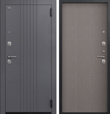 Дверь A-12 кашемир графит - софт ясень грей