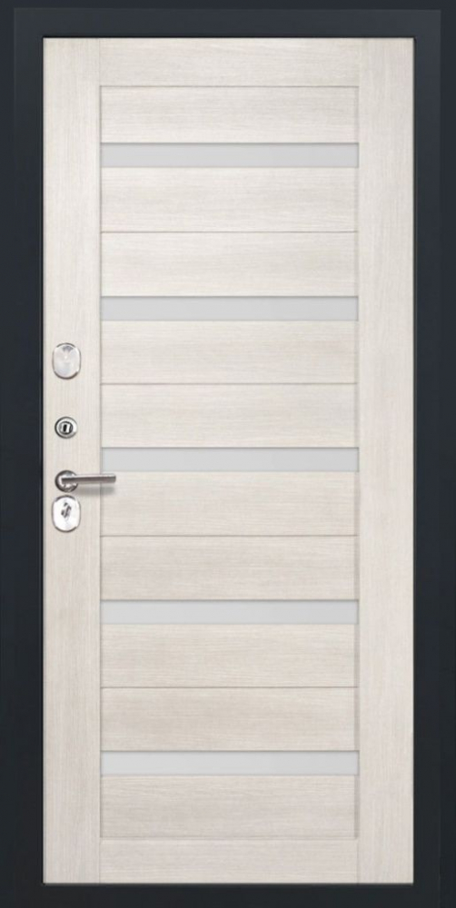 Входная дверь ДвериПРО L-43 СБ-1 (ст. белое, 16мм, беленый дуб) DPRO198286 внутренняя сторона