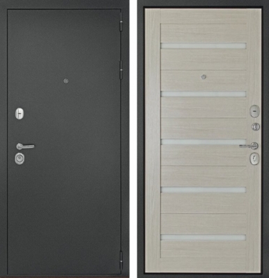 Дверь Рубикон Царга Серебро Лиственница беленая