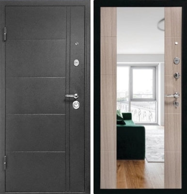 Дверь Эверест Зеркало Сандал Серый